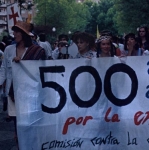 Manifestación contra la celebración del V Centenario